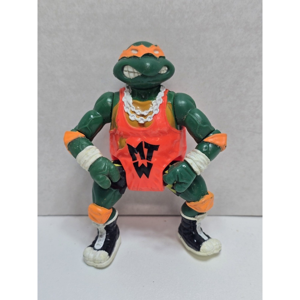 Vintage 1991 TMNT Shell Slammin Mike Teenag Mutant Ninja Turtles Sewer Playmates